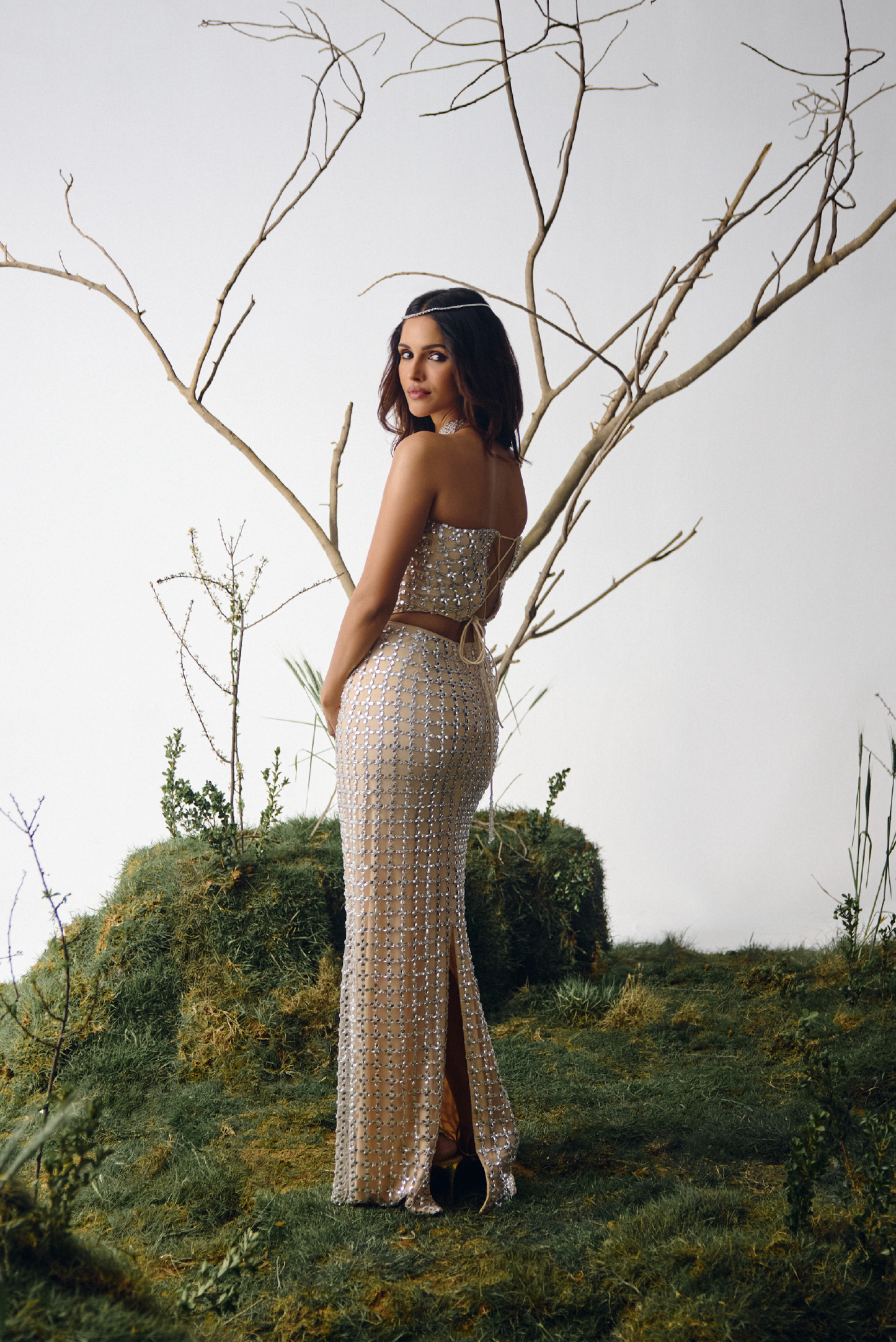 Ivory Stone Embellished Lehenga Set